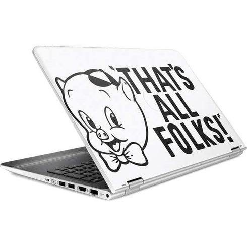 Looney Tunes Porky Thats All Folks Grid HP Pavilion Skin